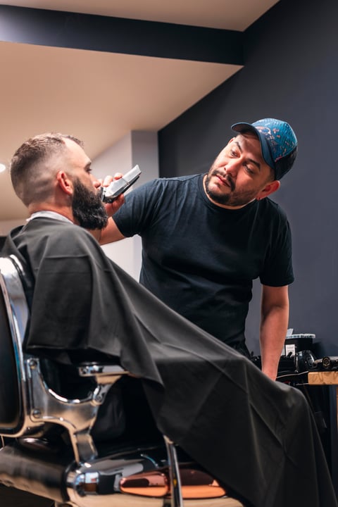 Beard trim with electric razor